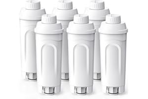 GLACIER FRESH 6x Filtro Addolcitore Acqua Ricambio per Macchine da Caffè Automatiche De'Longhi® DLSC002, Compatibile con Serie ECAM, ESAM, ETAM – Facile da Installare