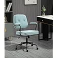 LIMOS Home Office Desk Chairs,Technical Cloth Fabric Computer Chair with Padded Armrests Back Support,Swivel Office Chair for Adults, Teen (Blue)
