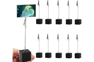 WLVINSON 10 Stück Fotohalter mit Klammern,Tischkartenhalter Clip,Kartenhalter Tisch,Foto Halter mit Klammer,Kartenständer,Postkartenhalter Holz Fotoständer Clip für Hausdekoration,Party,Büro,Hochzeit