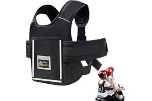AUEJACKY Cinturón de seguridad para niños, cinturón de moto para niños, cinturón de seguridad ajustable para niños, cinturón de seguridad para motocicleta, correa para niños, transpirable para niños entre 2 y