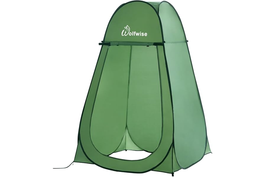 WolfWise Camping Toilet Shower Tent with Waterproof & Privacy, Changing Tent, Portable Lightweight Design