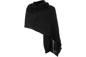 Embouro 100% Cashmere Pashmina Scialle per le donne, sciarpa a maglia in puro Cashmere Sciarpa per l'inverno