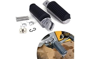 USTPO Repose-pieds de moto CNC compatible avec Yamaha TDR125R FZ6 Fazer FZR 600 700 SP XJ600 YZF 600 1000 TDM 900 FZ6R FJR 1300 - Noir