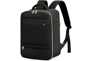 Yankony Mochila Viaje Cabina Avion 40x20x25 para Ryanair Travel Backpack con Compartimiento para Portátil de 14 Pulgadas 20L Equipaje de Mano para Debajo del Asiento Mujer, Negro
