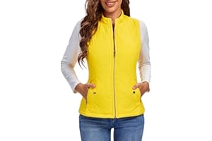 fuinloth Gilet Donna Smanicato Primaverile Autunno Invernale Panciotto Dritto Giacche Leggeri Senza Maniche Giacca