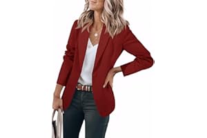 Cicy Bell Womens Casual Blazers Open Front Long Sleeve Work Office Wedding Guest Jackets Blazer