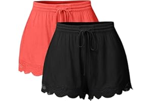 JJPAR Short de Sport Femme 2PCs Grande Taille Pas Cher Sexy Chic Casual Yoga Pantalons De Sport Dentelle Tie Shorts Leggings Pantalons Fitness Jogging Gym Yoga Bas de Pyjama d'intérieur Ample S-5XL
