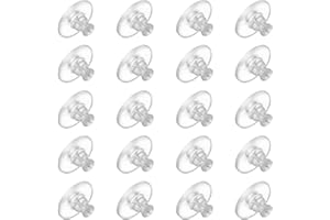 KYSUN 20 pcs Ohrstecker Verschluss Ohrstecker Rohlinge Ohrring Verschluss Silikon Ohrring Stopper Klar Ohrring Stecker Verschluss, Ohrringstecker Verschlüsse Ohrringverschlüsse