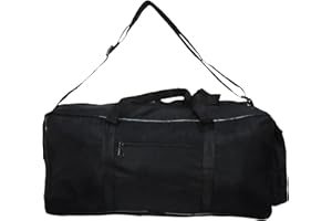 Sterling Sports Travel Duffle Large Storage Holdall Bag Men - Quick Dry Large Durable & Lightweight Suitable for Gym, Sports, Hospital & Holdall Travel Bag Gifts for Women & Men (Black)