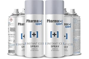 PHARMA+SPORT Ghiaccio Spray Sport - Istantaneo, Effetto Freddo, Dispositivo Medico Classe I, 400ml Confezione da 6 Pezzi