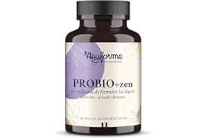 Probio+ ZEN - Probiotique Anti Stress et Anxiété à base de Ferments Lactiques - 50 Milliards UFC/jour pour retrouver la Sérénité - 4 Souches - Complément Alimentaire Fabriqué en France par Apyforme