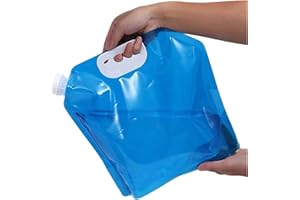 ZBJBinCH Folding Water Bag PE Plastic Drinking Water Container Portable Car Water Container for Camping Fishing Climbing Travel (1 GAL)