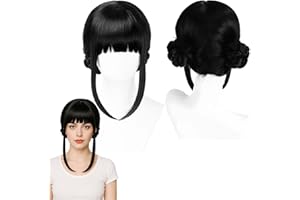 CIYIN Dämonenjäger Kostüm Perücke Cosplay Kinder Anime Mira Zoey Kostüm Perücken，Cosplay Perücke für Frauen Mädchen - Dämon Halloween Karneval Jäger Anime Requisiten (Black pigtails)