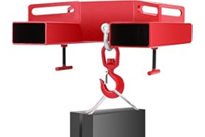 VEVOR Mophorn Crochet de levage pour chariot élévateur capacité de 2993,7 kg chariot de levage rouge avec crochet pivotant et deux grandes vis en T crochet de levage pour chariot élévateur chariot élévateur