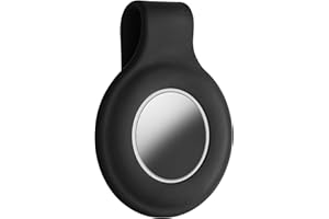 kwmobile Uchwyt na klips do Apple AirTag - Case Air Tag silikonowe etui tracker etui ochronne — uchwyt zaciskowy Holder — uchwyt w kolorze czarnym