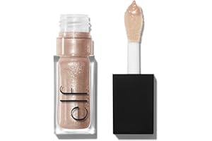 ‎E.L.F. e.l.f. Glow Reviver Lip Oil Glimmer, Pflegendes, Getöntes Lippenöl mit Glänzendem Finish, mit Jojobaöl, Vegan & Tierversuchsfrei, Crystal Baller
