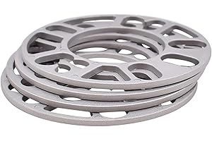 JACKFRU Lot de 4 entretoises de roue - 4 trous, 5 trous, 6 trous - Rondelles d'écartement universelles - Élargisseur de voie élargi 5/8/10 mm d'épaisseur (8 mm)