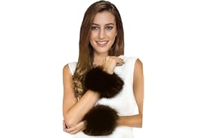 Lina & Lily Women's Winter Wrist Cuffs Warmers Faux Fur Fluffy