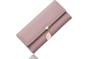 Roulens Large Capacity, RFID Blocking Women’s Wallet - Made of 100% PU Leather - Elegant Women's Purse with 9 Card Slots and 1 ID Window