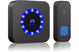 NEUTYPECHIC Wireless Doorbell Black-1223 Black-01, Negro