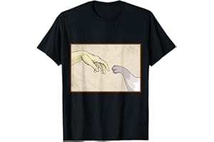 REGALI DEL PROPRIETARIO DEL GATTO: MICHELANGELO Michelangelo Gatto Creazione di Arte Divertente di Adamo Maglietta