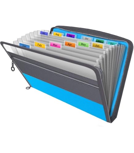 Organizer Portadocumenti Koogel A6 | 13 Tasche Con Zip, Per Ricevute E Fatture - Foto 7