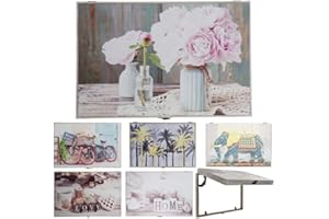 ALJOIR Tapa Contador de Luz Decorativo Tapa para Contadores de Luz 46 x 6 x 31cm Cubre Contador Eléctrico de Madera Diseños Modernos (Jarrón con Rosas Rosa)