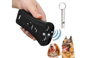 BTORER BTORER BTORER Dog Bark Control Device with Light, Friendly Behavior Training Tool, Handheld Ultraso Sound Stop Barking Sonic Bark Deterrents Silencer Bark Stop Pet Gentle Trainer