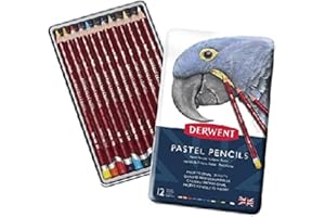 Derwent Pastel Pencils, Drawing & Writing, Set Of 12, Ideal For Blending & Colouring, Professional Quality, 32991