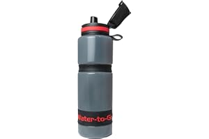 WATER TO GO Active BPA-free reusable water purifier sports bottle with leakproof filter - perfect for travel, camping, hiking, biking, cycling and survival in emergencies (75CL, RED)