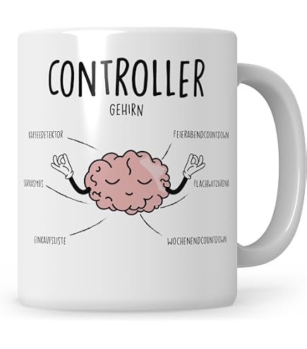 Sweetify Controller Kaffeetasse – Lustiger Spruch, Spülmaschinenfest, 330 Ml