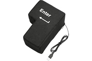 Piashow Enter Knapp för att slå int-knappskudde, USB antikompressionskudde, bekväm skrivbordskudde, datatiker gåvor, 21 x 15