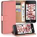 Produktbild moex Apple iPhone 5S | Hülle Korall mit Karten-Fach 360° Book Klapp-Hülle Handytasche Kunst-Leder Handyhülle für iPhone 5/5S/SE Case Flip Cover Schutzhülle Tasche