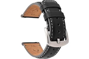 Fullmosa Bracelet 22mm 20mm 24mm 19mm 18mm Bracelet de Montre en Cuir, Bracelet de Montre de Remplacement Compatible avec smartwatch et Montres universelles, Bracelet de Montre pour Homme et Femme