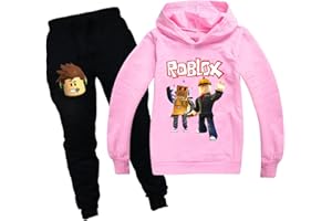 CKCKTZ Ro-blox Game Jungen Hoodies Mädchen Outfits Cartoon Kinder Pullover Sweatshirt Hose 2 Stück Mode Kleidung Sets
