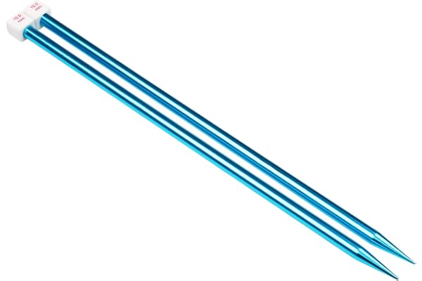 Coopay 35 cm Aiguilles à Tricoter, Aiguille a Tricoter 10,0mm en Métal Légère pour Débutant & Pro, 1 Paire Longue Aiguille Tricot en Aluminium pour Pull, Écharpe, Couverture et Grand Projet - 10,0mm
