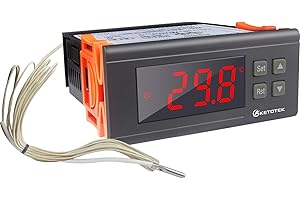 KETOTEK Regulator temperatury -30 ℃ ~ 300 ℃ 30A KT8230 Sonda czujnika 220V, LED Cyfrowy regulator temperatury ogrzewania Chłodzenie Termostat Lodówka Inkubator Wyjście przekaźnikowe