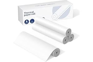 ItriAce Thermal Paper Roll, Thermal Printer Paper, Compatible with M832 and Other A4 Portable Printers, with 4 Rolls of Thermal Paper, 210mm Width 7m Length, 23 Sheets/Roll