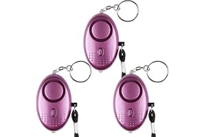 Nödfall personligt larm [3-pack) Qoosea Scream Safesound larm 140 dB LED ficklampa för barn/kvinnor/seniorer/student självför