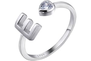 VIKI LYNN Buchstabe Ring 925 Sterling Silber Offener Verstellbare Initiale Alphabet A-Z Ringe fur Damen Mädchen