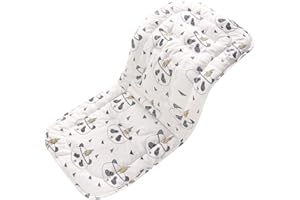 SONARIN Universel Coussin de Siège pour Poussette,100% coton,Doux et réversible,Infant Coussin Pad,Anti-transpiration, Respirant, Absorbant(Panda)