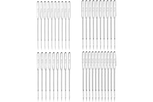 LONSVTTU 40 PCS Agujas para máquina de coser, unidades, universales, resistentes, para máquina de coser Brother Janome Singer, 75/11, 80/12, 90/14, 100/16, accesorios para máquinas de coser