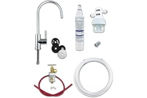 FINERFILTERS Filtre d'encastrement de finerf ilters, Deluxe pour Filtre à Eau Potable Montage sous évier, Montage sous l'évier, Montage Simple Twist de Fit Sec de filtres de Change, Moderne Robinet
