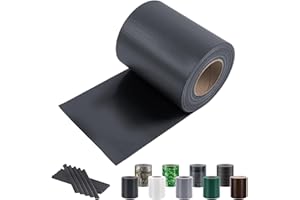 Sunnylaxx Strisce Frangivisto in PVC, 35m x 19cm, Antracite 450g/m² con 20 Clip Frangivento da Recinzione,Protezione Privacy per Giardino