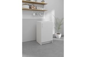 JD Greta Küchenunterschrank ohne Arbeitsplatte 50cm breit & 46,3cm tief (weiß) - Küchen Unterschrank Aufbewahrung mit Türen - Küchen Vorratsschrank & Aufbewahrungsschrank - Küchenschrank