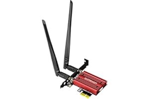 GLOTRENDS AX5400 Scheda PCIe WiFi 6E con staffa a basso profilo per PC desktop, chip Intel AX210, 802.11ax, Bluetooth 5.3, supporto Windows 11/10/Linux, non supporto Mac OS/Windows 7/XP
