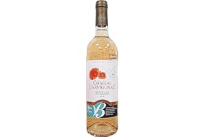 CHATEAU CHAVRIGNAC Château Chavrignac – Grand Vin Rosé de Bordeaux AOC Bio–Cultivé en Biodynamie - Vin Rosé cuvée 2023 - Assemblage de Cépages Locaux - 1 Bouteille de 75cl (1)