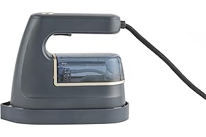 Beldray 2 en 1 Fer à repasser & Défroisseur à vapeur 1200W, Mini fer à vapeur de voyage, Température unique, Base de rangement résistante à la chaleur, Semelle en céramique antiadhésive
