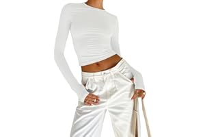 SPINNE LUCAS Skims Dupes, Ropa Y2K, Skims Top, Camisa de Manga Larga Ajustada para Mujer, Skims de Manga Larga, Camiseta Skims, Tops Y2K, Camisa Y2K, Crop Tops de Manga Larga para Mujer