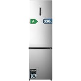 Cecotec Bolero 336L Combi Total No Frost Refrigerator Combi 336 Stainless Steel A. 201 cm High, 90&deg; Opening, Fresh Flex, Humi